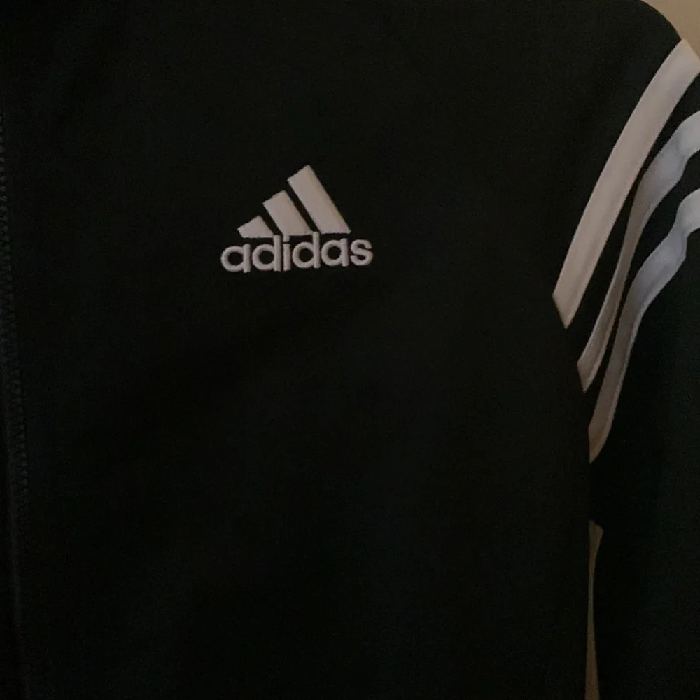 Adidas black track striped jacket - Picture 2 of 3